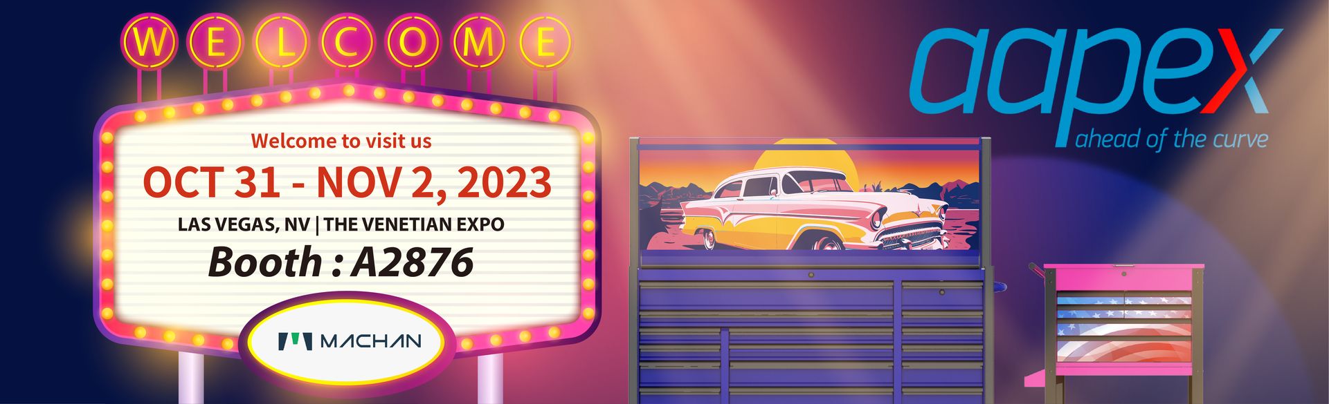 MACHAN 2023 AAPEX, the Biggest Auto Aftermarket Trade Show Booth Expo Level 2